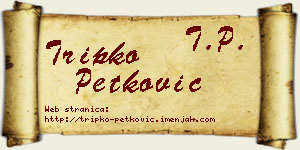 Tripko Petković vizit kartica